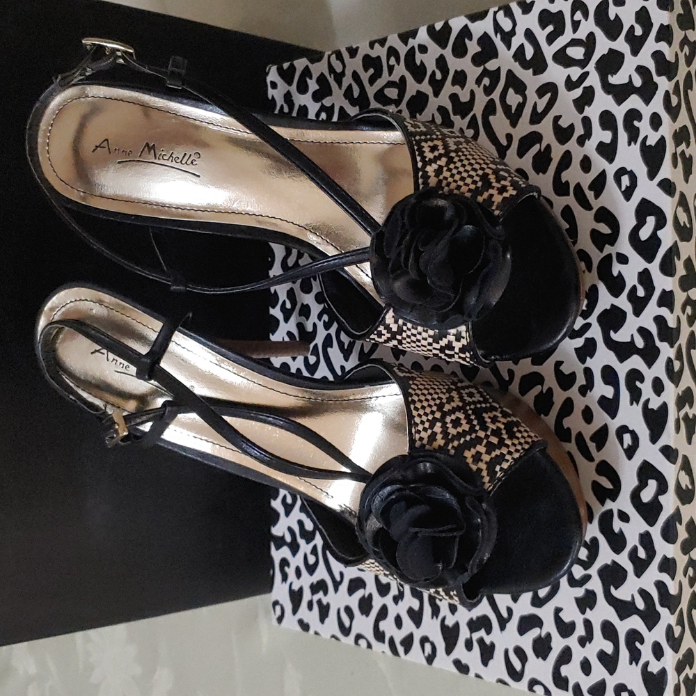 Anne Michelle Peep-Toe Heels